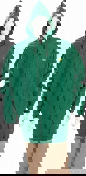 Rain Jacket: Size 4X-Large, Green, Nylon & Polyvinylchloride